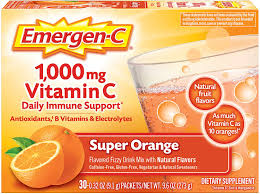 Amazon.com: Emergen-C, Vitamin C 1000mg Pwdr Sup Orange, 30 Ct ...